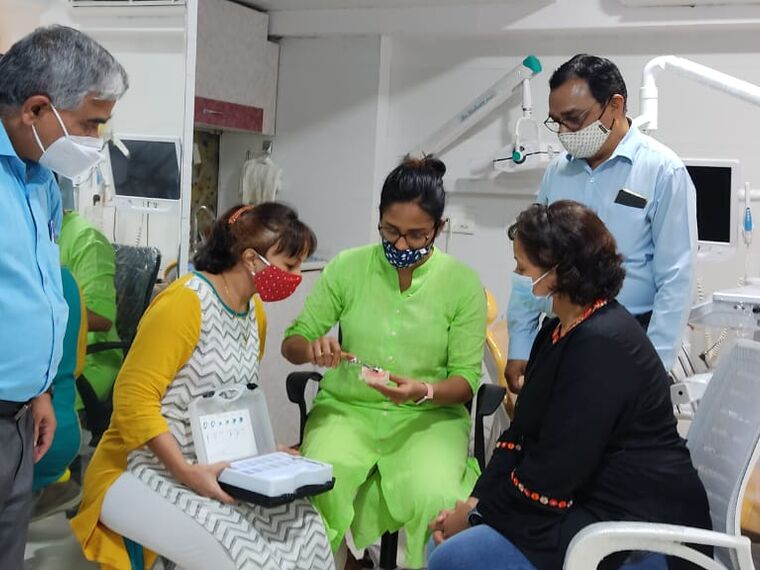 My Dental Home dental team during a procedure
